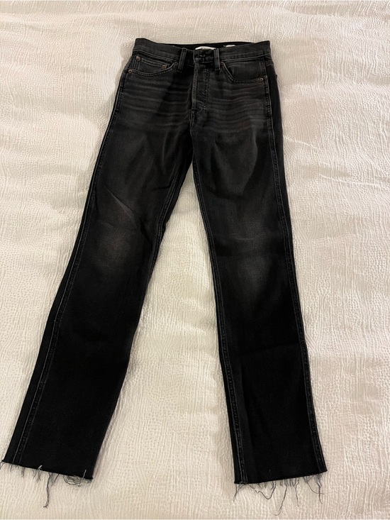 Re/Done Denim - RE/DONE Women’s Black Slim Straight Jeans